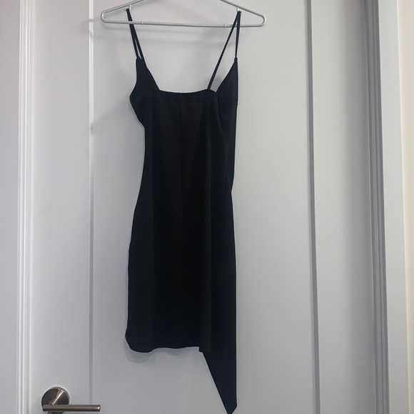 Ruched little black dress with a slip - Picture 2 of 4
